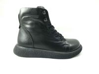 Çarıkçım Hakiki Deri Kauçuk Tabanlı Ayakkabı Siyah 114 K1004 - Thumbnail