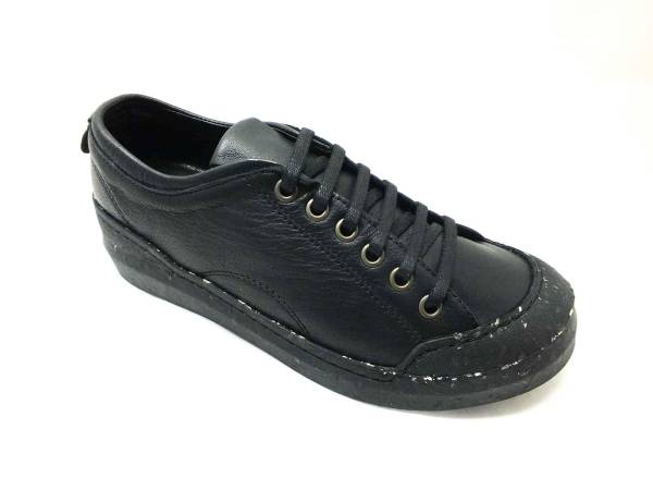 Çarıkçım Hakiki Deri Kauçuk Tabanlı Ayakkabı Siyah 96 1111