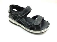 Çarıkçım Hakiki Deri Sandalet Siyah 120 2051 - Thumbnail