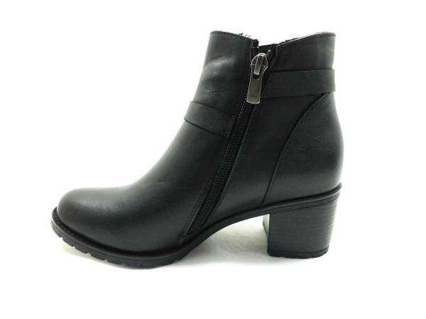 Çarıkçım Hakiki Deri Topuklu Bot Siyah 114 K1001