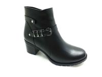 Çarıkçım Hakiki Deri Topuklu Bot Siyah 114 K1001 - Thumbnail