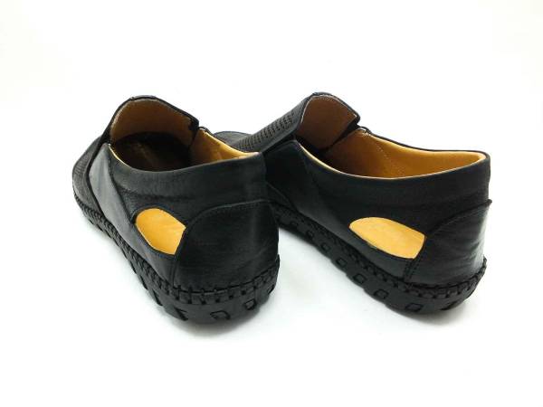 Çarıkçım Hakiki Deri Yazlık Ayakkabı Siyah-Nubuk 05 922