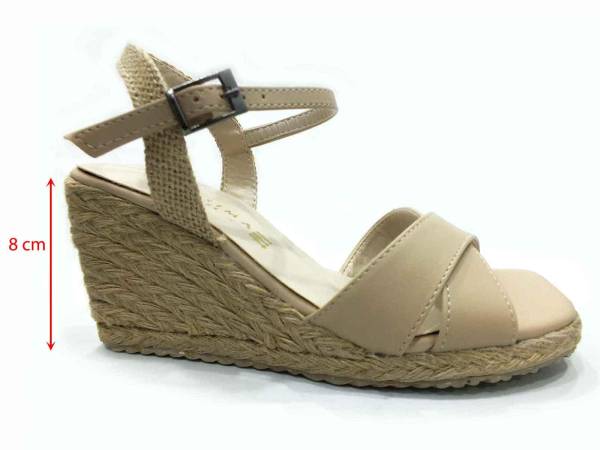 Çarıkçım Hasır Tabanlı Sandalet Bej 133 A-302