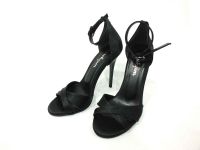 Çarıkçım İnce Topuklu Kadın Ayakkabısı Siyah-Saten 114 1137 - Thumbnail