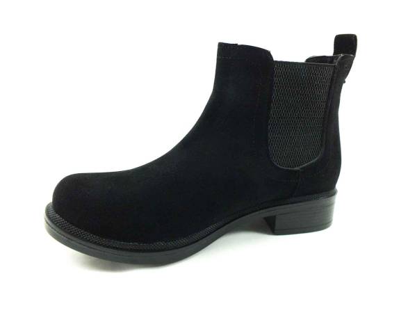 Çarıkçım Bağcıksız Kadın Bot - Siyah-Süet - 640-04