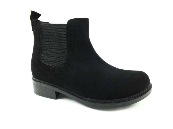 Çarıkçım Bağcıksız Kadın Bot - Siyah-Süet - 640-04