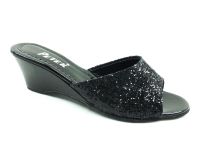 Çarıkçım Kadın Ev Terliği Siyah-Simli 19 80 - Thumbnail