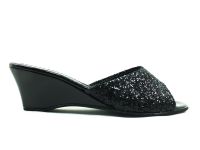 Çarıkçım Kadın Ev Terliği Siyah-Simli 19 80 - Thumbnail