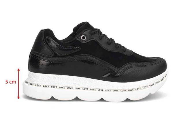 Çarıkçım Kadın Sneaker Ayakkabı Siyah-Beyaz