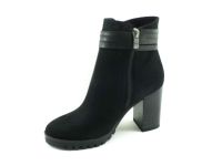 Çarıkçım Kalın Topuklu Kadın Botu Siyah-Süet 50 107 - Thumbnail