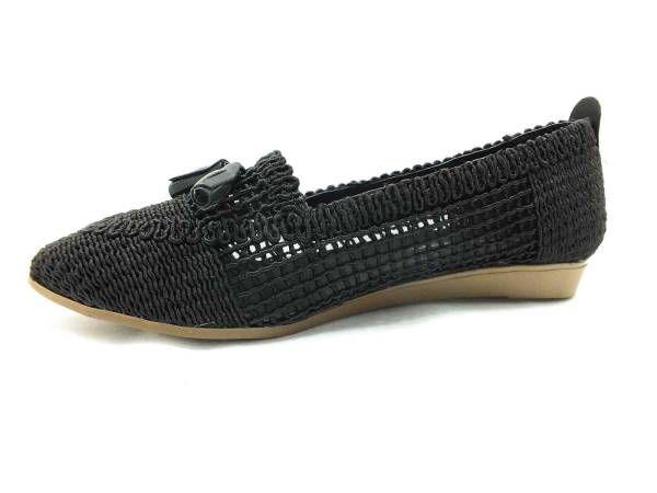 Çarıkçım Örgülü Kadın Sandaleti Siyah 118 20