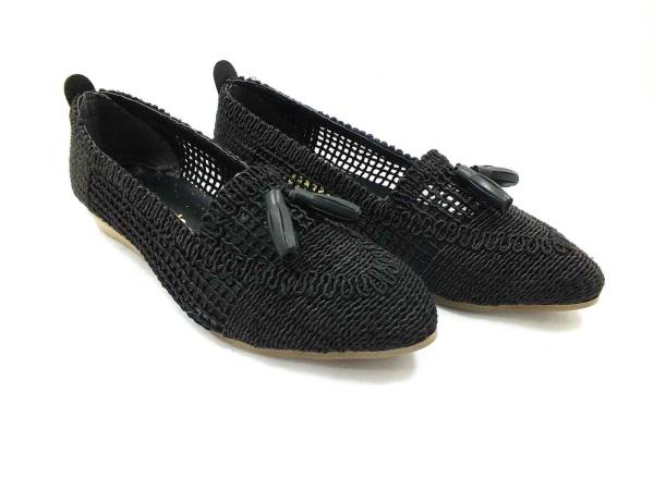 Çarıkçım Örgülü Kadın Sandaleti Siyah 118 20