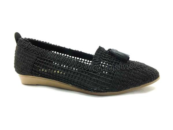 Çarıkçım Örgülü Kadın Sandaleti Siyah 118 20