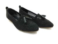 Çarıkçım Örgülü Kadın Sandaleti Siyah 118 20 - Thumbnail