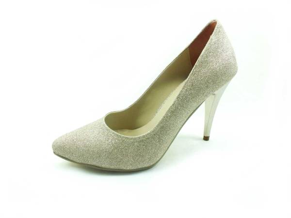 Çarıkçım Stiletto Ayakkabı - Altın-Simli - 700