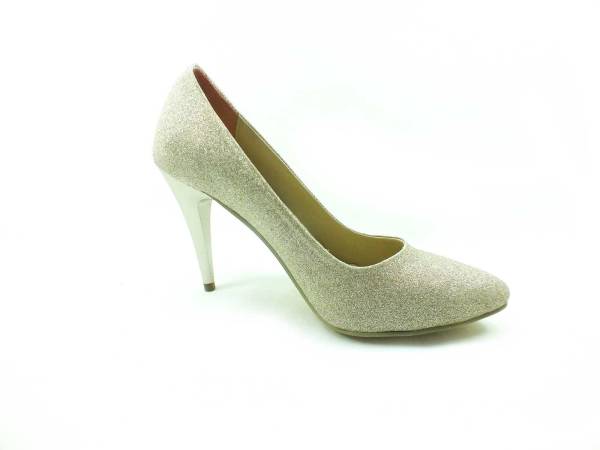 Çarıkçım Stiletto Ayakkabı - Altın-Simli - 700