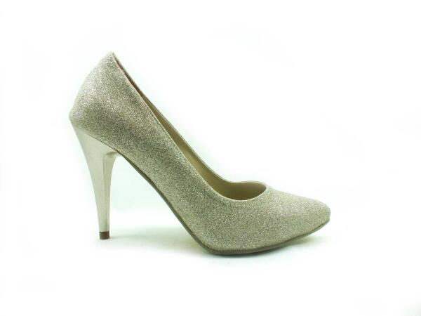 Çarıkçım Stiletto Ayakkabı - Altın-Simli - 700 - 1