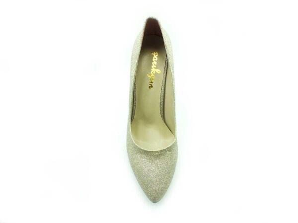 Çarıkçım Stiletto Ayakkabı - Altın-Simli - 700 - 4