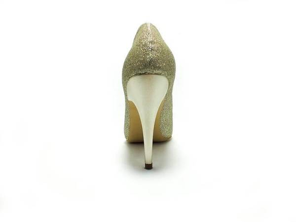 Çarıkçım Stiletto Ayakkabı Dore-Simli