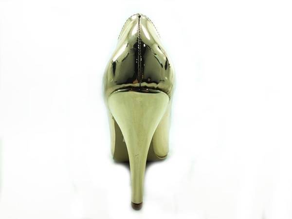 Çarıkçım Stiletto Kadın Ayakkabı Altın-Ayna 61 700