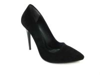 Çarıkçım Stiletto Kadın Ayakkabı Siyah-Süet 114 1519 - Thumbnail