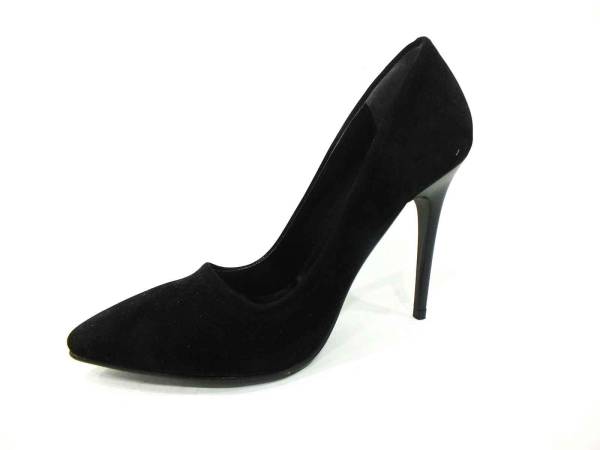 Çarıkçım Stiletto Kadın Ayakkabı Siyah-Süet 114 1519