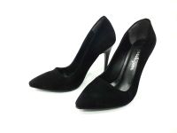 Çarıkçım Stiletto Kadın Ayakkabı Siyah-Süet 114 1519 - Thumbnail