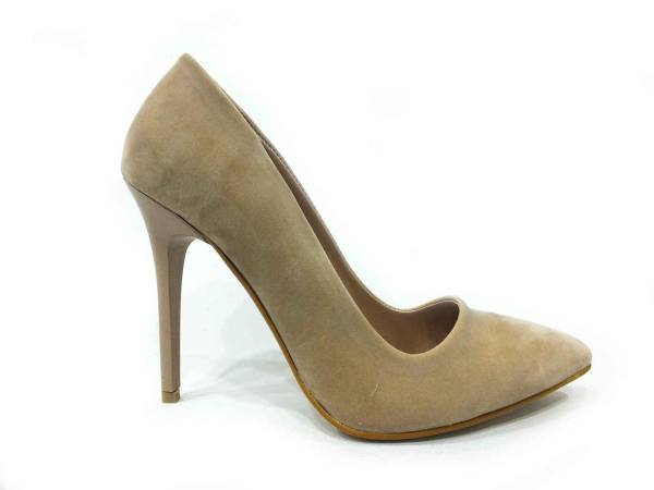 Çarıkçım Stiletto Kadın Ayakkabı Ten-Süet 114 1519