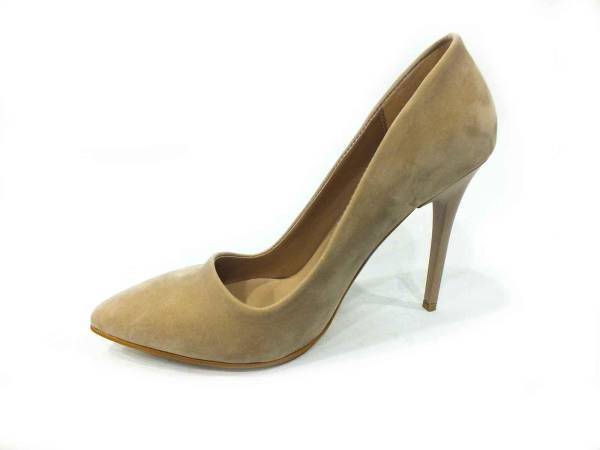 Çarıkçım Stiletto Kadın Ayakkabı Ten-Süet 114 1519