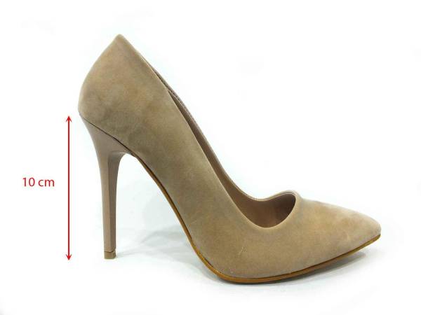 Çarıkçım Stiletto Kadın Ayakkabı Ten-Süet 114 1519