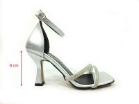 Çarıkçım Taşlı Topuklu Kadın Ayakkabı Gümüş 114 521 - Thumbnail