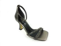 çarıkçım - Çarıkçım Taşlı Topuklu Kadın Ayakkabı Platin 114 521 (1)