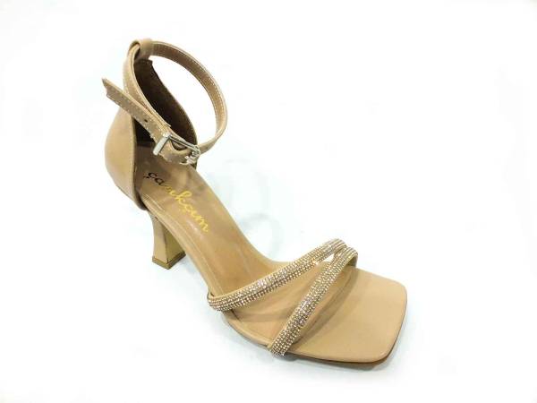 Çarıkçım Taşlı Topuklu Kadın Ayakkabı Ten-Cilt 114 521