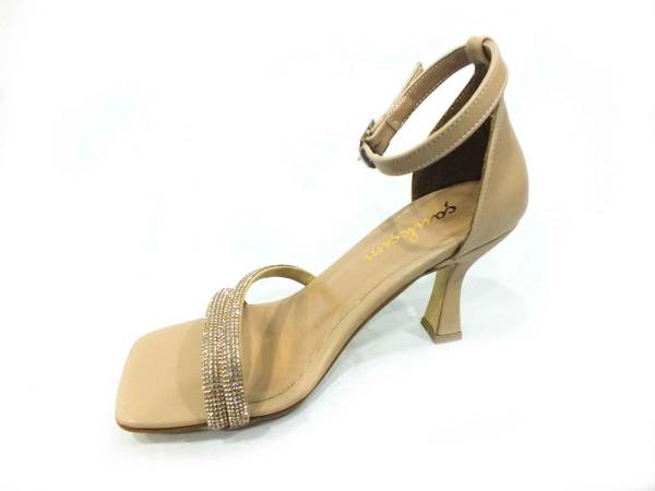 Çarıkçım Taşlı Topuklu Kadın Ayakkabı Ten-Cilt 114 521