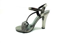 Çarıkçım Taşlı Topuklu Kadın Ayakkabısı Platin-Ayna 114 232 - Thumbnail