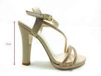 Çarıkçım Taşlı Topuklu Kadın Ayakkabısı Ten-Saten 114 232 - Thumbnail