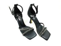 Çarıkçım Tek Bantlı 8 cm Topuklu Ayakkabı Siyah 19 Z50 - Thumbnail