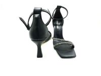 Çarıkçım Tek Bantlı 8 cm Topuklu Ayakkabı Siyah 19 Z50 - Thumbnail