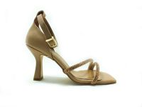 Çarıkçım Tek Bantlı 8 cm Topuklu Ayakkabı Ten 19 Z50 - Thumbnail