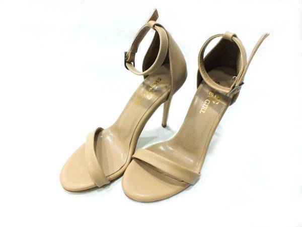 Çarıkçım Tek Bantlı Topuklu Ayakkabı Nut 19 1126