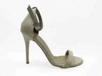 Çarıkçım Tek Bantlı Topuklu Ayakkabı Ten-Süet 19 1126 - Thumbnail