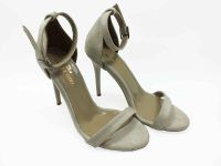 Çarıkçım Tek Bantlı Topuklu Ayakkabı Ten-Süet 19 1126 - Thumbnail