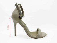 Çarıkçım Tek Bantlı Topuklu Ayakkabı Ten-Süet 19 1126 - Thumbnail