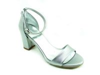 Çarıkçım Tek Bantlı Topuklu Kadın Ayakkabı - Lame-Perde - 08 - Thumbnail