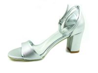 Çarıkçım Tek Bantlı Topuklu Kadın Ayakkabı - Lame-Perde - 08 - Thumbnail