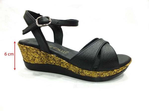 Çarıkçım Tokalı Kadın Sandaleti Siyah 133 A-03