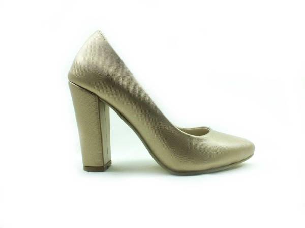 Çarıkçım Topuklu Bayan Ayakkabı - Altın-Perde - 800