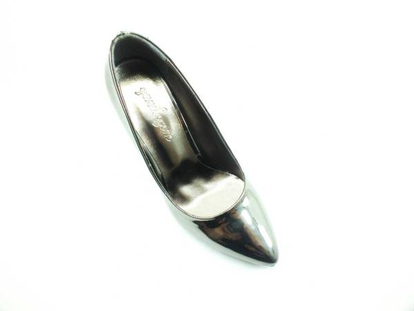 Çarıkçım Topuklu Bayan Ayakkabı - Platin-Ayna - 800