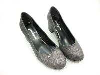 Çarıkçım Topuklu Bayan Ayakkabı Platin-Simli 61 301 - Thumbnail