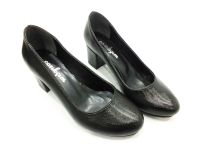 Çarıkçım Topuklu Bayan Ayakkabı Siyah-Perde 61 301 - Thumbnail